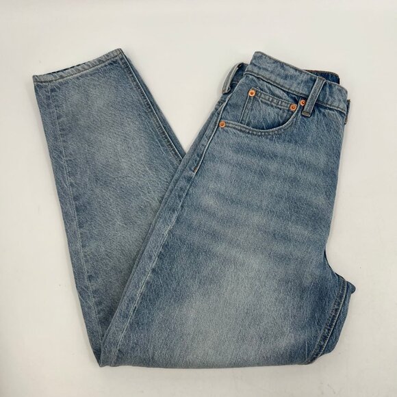 Lucky Brand Blue Light Wash 80s Curve High Rise Tapered Jeans | New With Tags - Picture 10 of 11